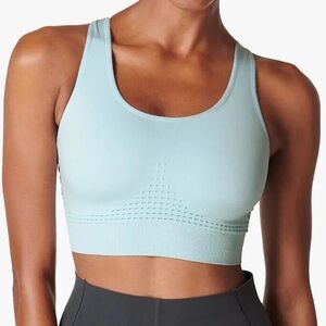 Sweaty Betty Stamina Longline Sports Bra Ice Blue